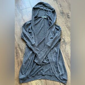 Maurice’s Gray Cardigan with Textured Sleeves and Relaxed Fit